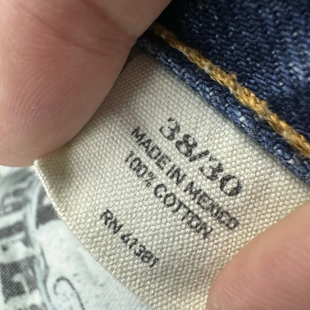 Polo Ralph Lauren Jeans Mens 38x30 Blue Medium Wash‎ Straight Leg Cotton Denim